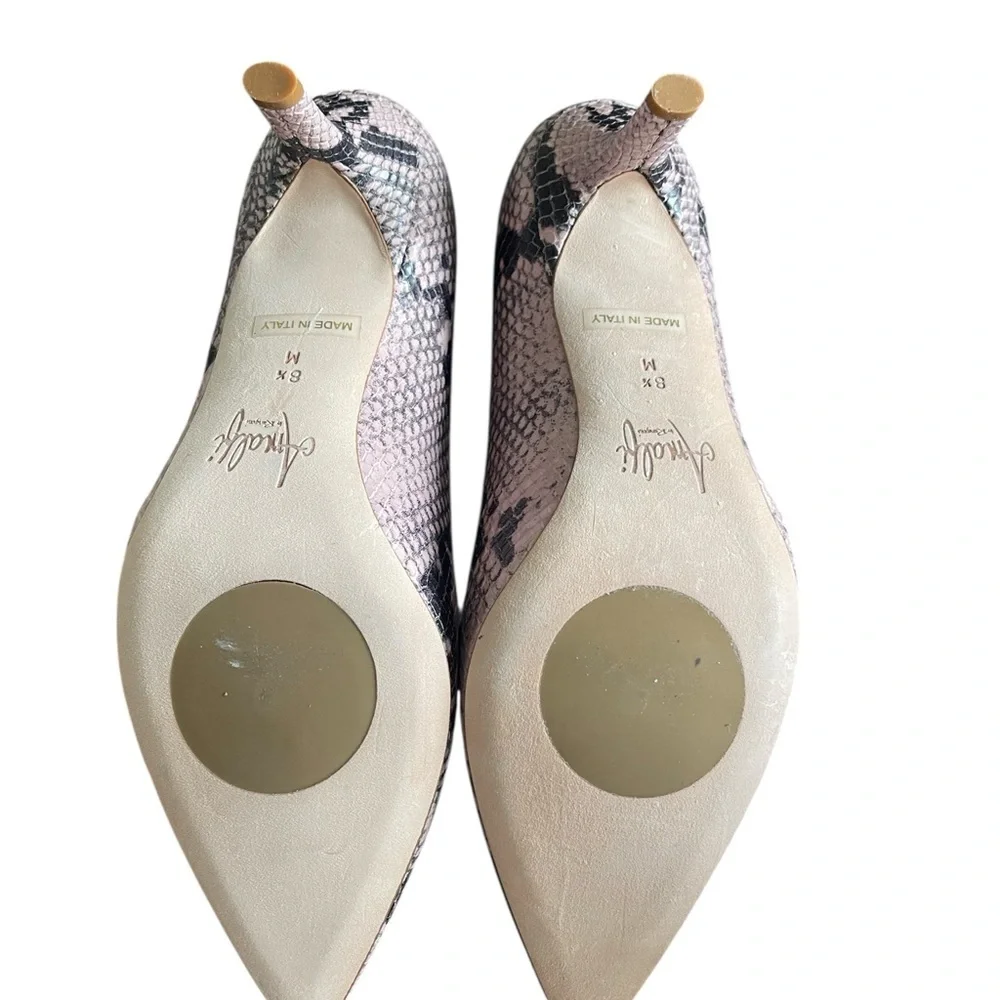 Amalfi by Rangoni Italian leather Snakeskin Print Pumps, NEW w/o Box, Size 8.5